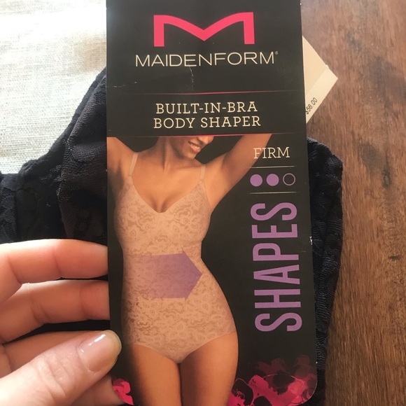 Maidenform Black Lace Shapewear Bodysuit- size 34B- NWT! - Picture 2 of 11